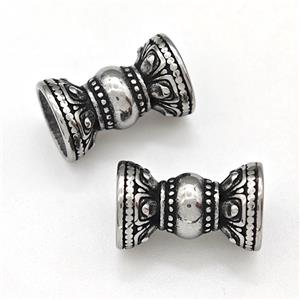 Stainless Steel Beads Caps Antique Silver, approx 8-13mm
