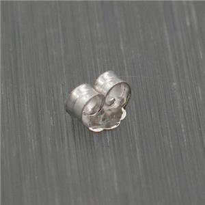 Sterling Silver Earring Back Nuts, approx 4-6mm