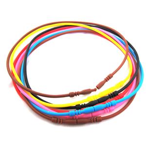 Jewelry making necklace cord, rubber, mixed color, 3mm dia,18 inch length