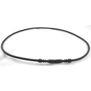Jewelry making necklace cord, rubber, black, 3mm dia,18 inch length