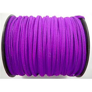 Synthetic Suede Cord, hotpink, approx 3mm wide, 100yards per roll