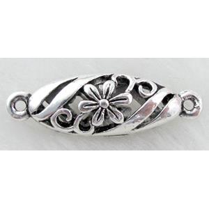 Tibetan Silver Charms connector, 9x30mm,7.5mm thick