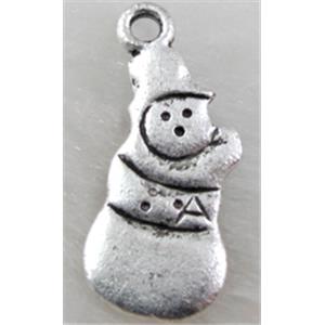 Tibetan Silver SnowMan pendants, 10x22mm