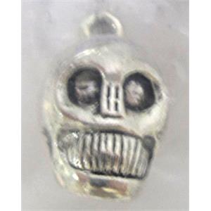 Tibetan Silver Skull Charm pendants, 17.5x12mm