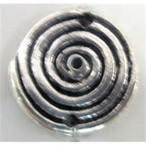 Tibetan Silver rebirth connector, 20mm dia