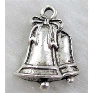 Christmas Bell, Tibetan Silver Charms, 18x25mm