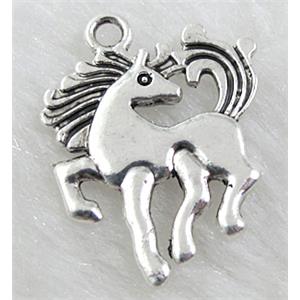 Tibetan Silver pendants, Lead free and nickel Free, horse, 20x24mm