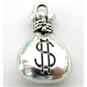 Tibetan Silver moneybag pendant Non-Nickel, 17x10mm