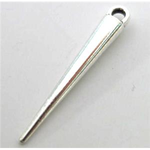 Tibetan Silver bullet Pendant, lead free and nickel free, 34mm  length