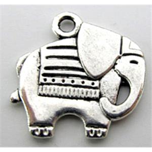 Tibetan Silver elephant pendants, Lead free and nickel Free, 20mm wide