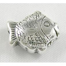 CCB Silver Plastic Fish Bead, Nickel Free