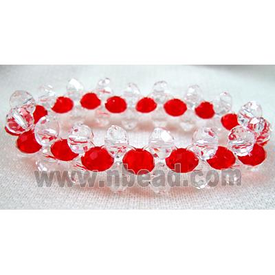 Chinese Crystal Glass Bracelet, stretchy