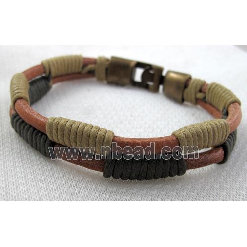 Genuine Leather Bracelet, Mix