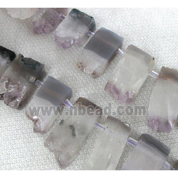 amethyst beads, druzy cluster, slab