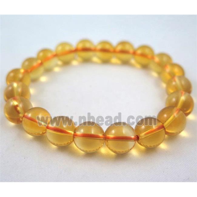 Citrine bracelet, AA grade, round