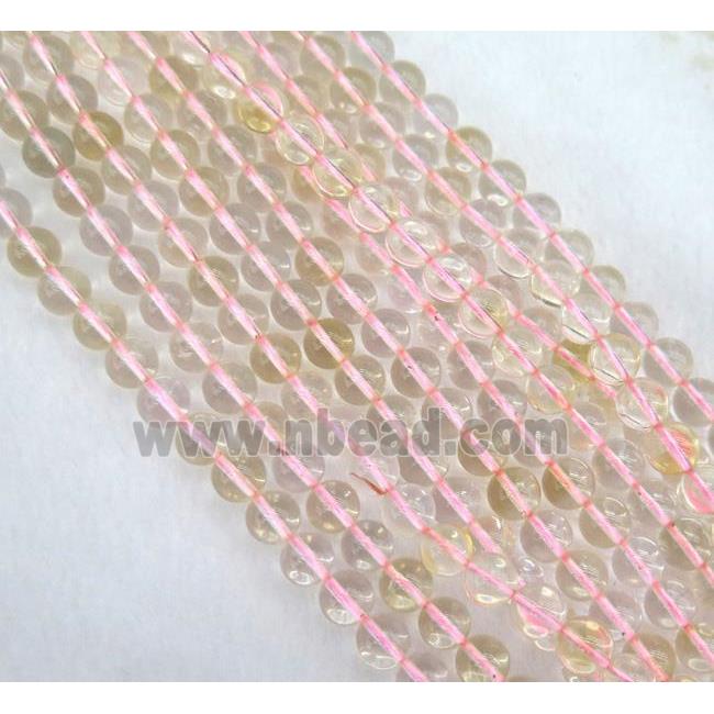 golden Clear Quartz Beads, round