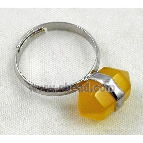 yellow jade ring, bullet