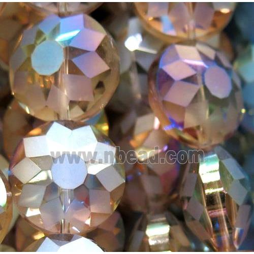 chinese crystal glass bead, faceted round