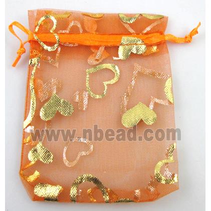 Organza bag, orange