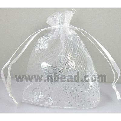 Organza bag, white