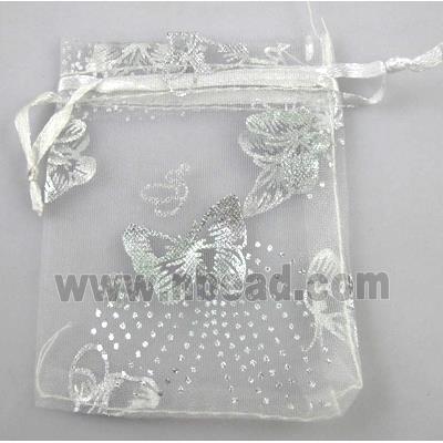 Organza bag, white