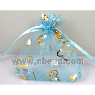 Organza bag, sky-blue