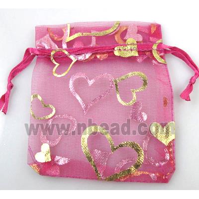 Organza bag, hotpink