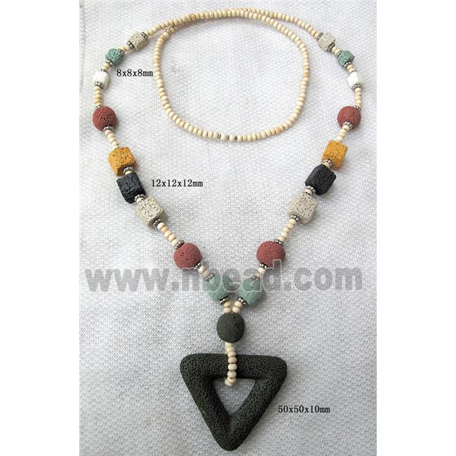 Handmade Lave Necklace