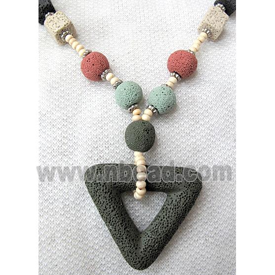 Handmade Lave Necklace