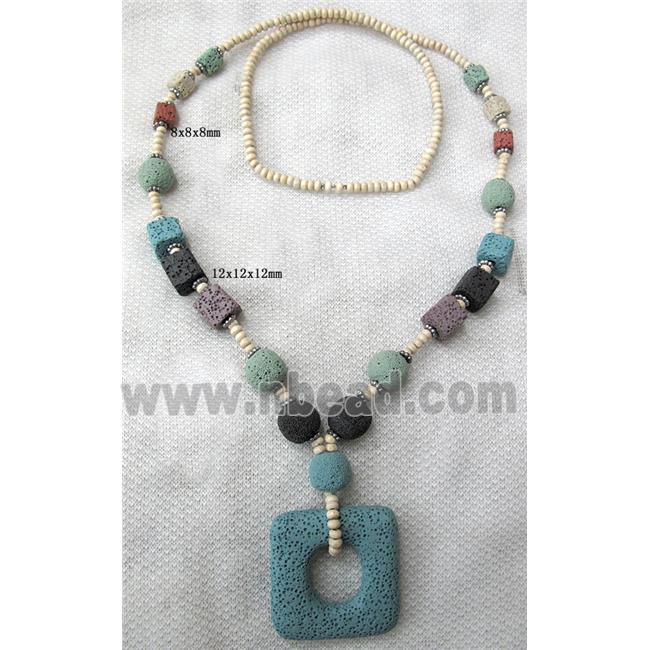 Handmade Lave Necklace