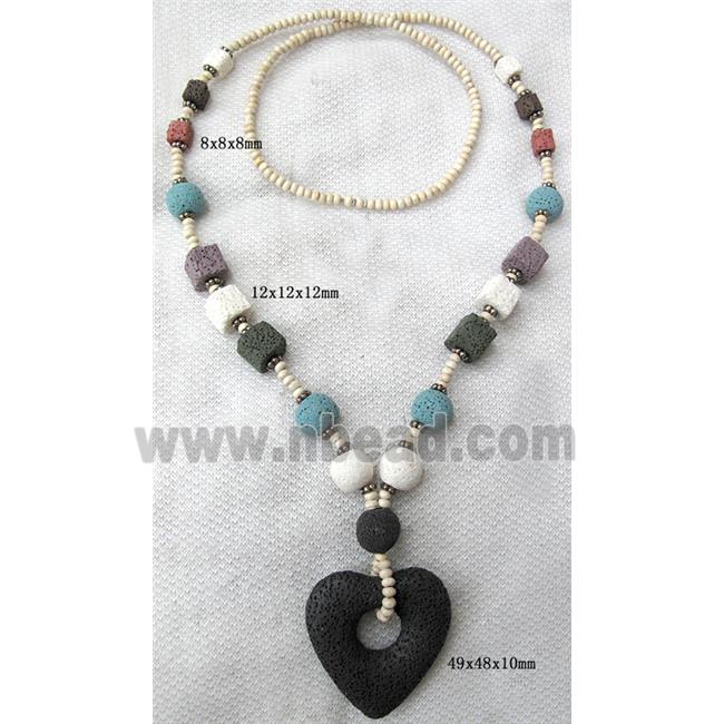 Handmade Lave Necklace