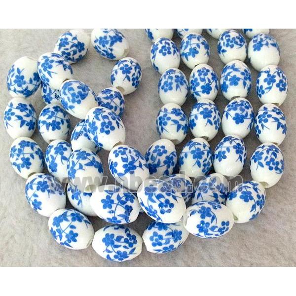 Porcelain barrel beads