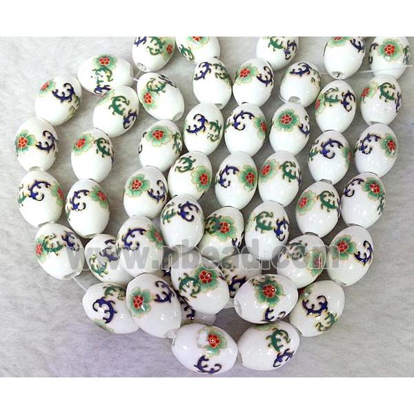 Porcelain barrel beads