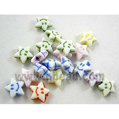 Colorful Plastic Star Beads