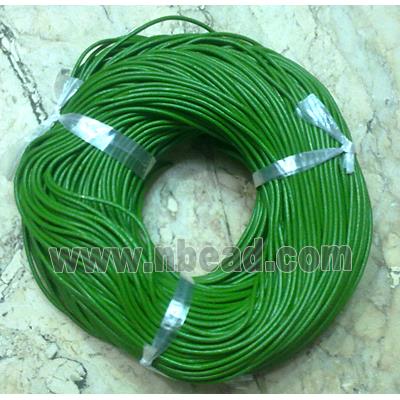 Leather Rope For Jewelry Binding, green