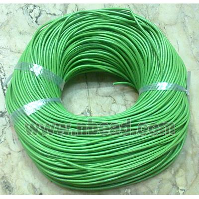 Leather Rope For Jewelry Binding, green