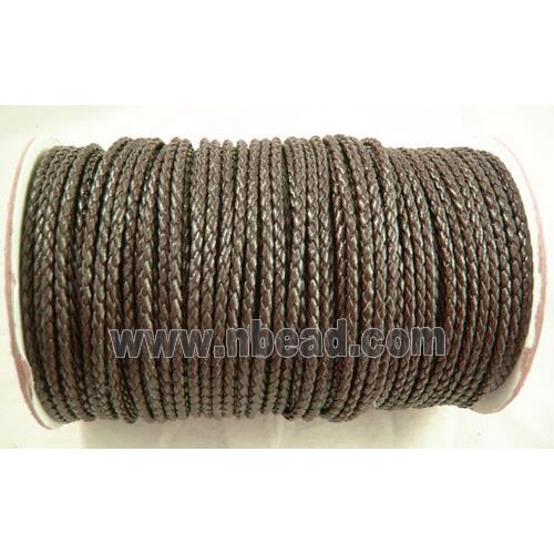 PU Leather Cord, coffee