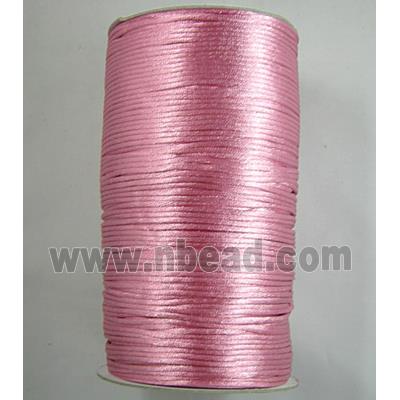 Satin Rattail Cord, Bright Pink