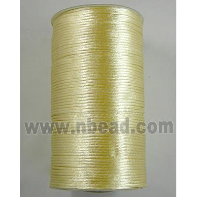 Satin Rattail Cord, lt.yellow