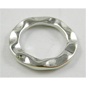Tibetan Silver Ring, 16mm dia, 2mm thick