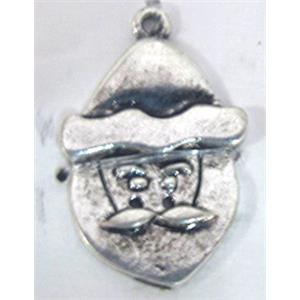 Tibetan Silver Charms pendants, Non-Nickel, 25.9x17mm
