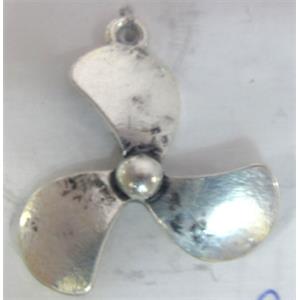 Tibetan Silver Charms pendants, Non-Nickel, 24mm dia