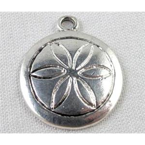 Tibetan Silver pendant, lead free and nickel free, 25x20mm
