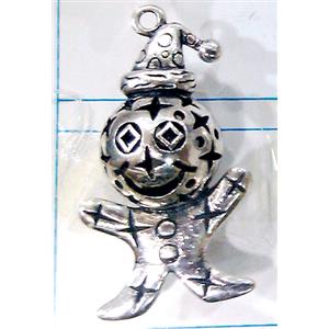 Hollow Tibetan Silver pendant, lead free and nickel free, 26x47mm