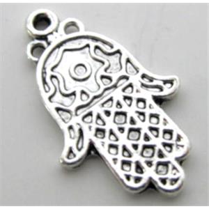 Tibetan Silver hamsahand pendant, Lead free and nickel Free, 14x21mm
