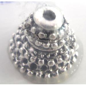 Tibetan Silver caps bead, Lead and nickel Free, 15x10mm