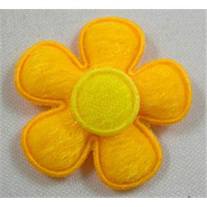 Fabric  Clothing Accessories, Cotton Flower, 25mm dia