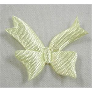 Yellow Fabric Butterfly, 25x25mm