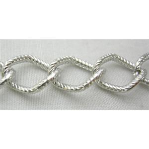 Nickel Color Chains, 9.5x12.5mm