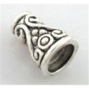 tibetan silver beadcap non-nickel, (3-7)x10mm